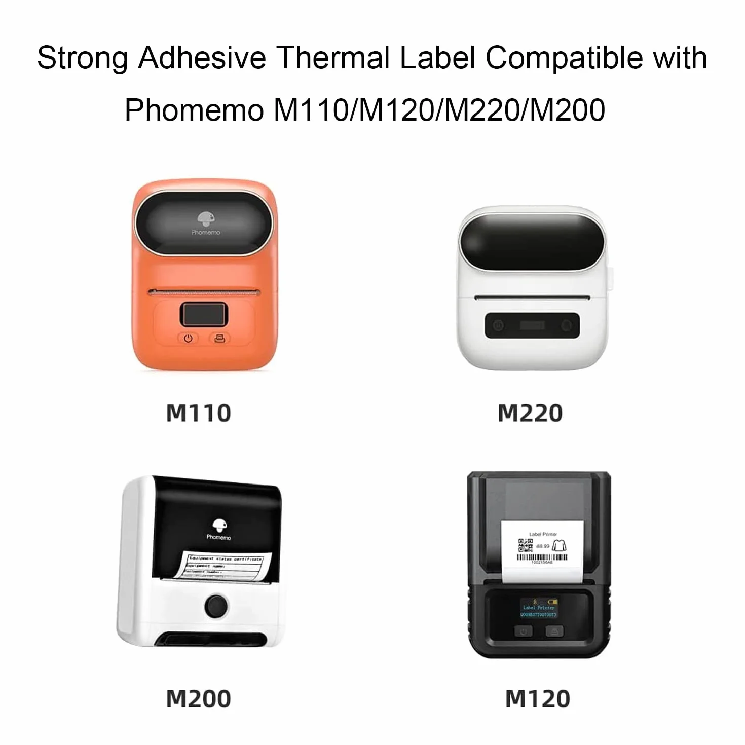 Phomemo M120/M110 Étiquettes Thermiques 3 Rouleaux 40x30mm Papier pour Imprimante