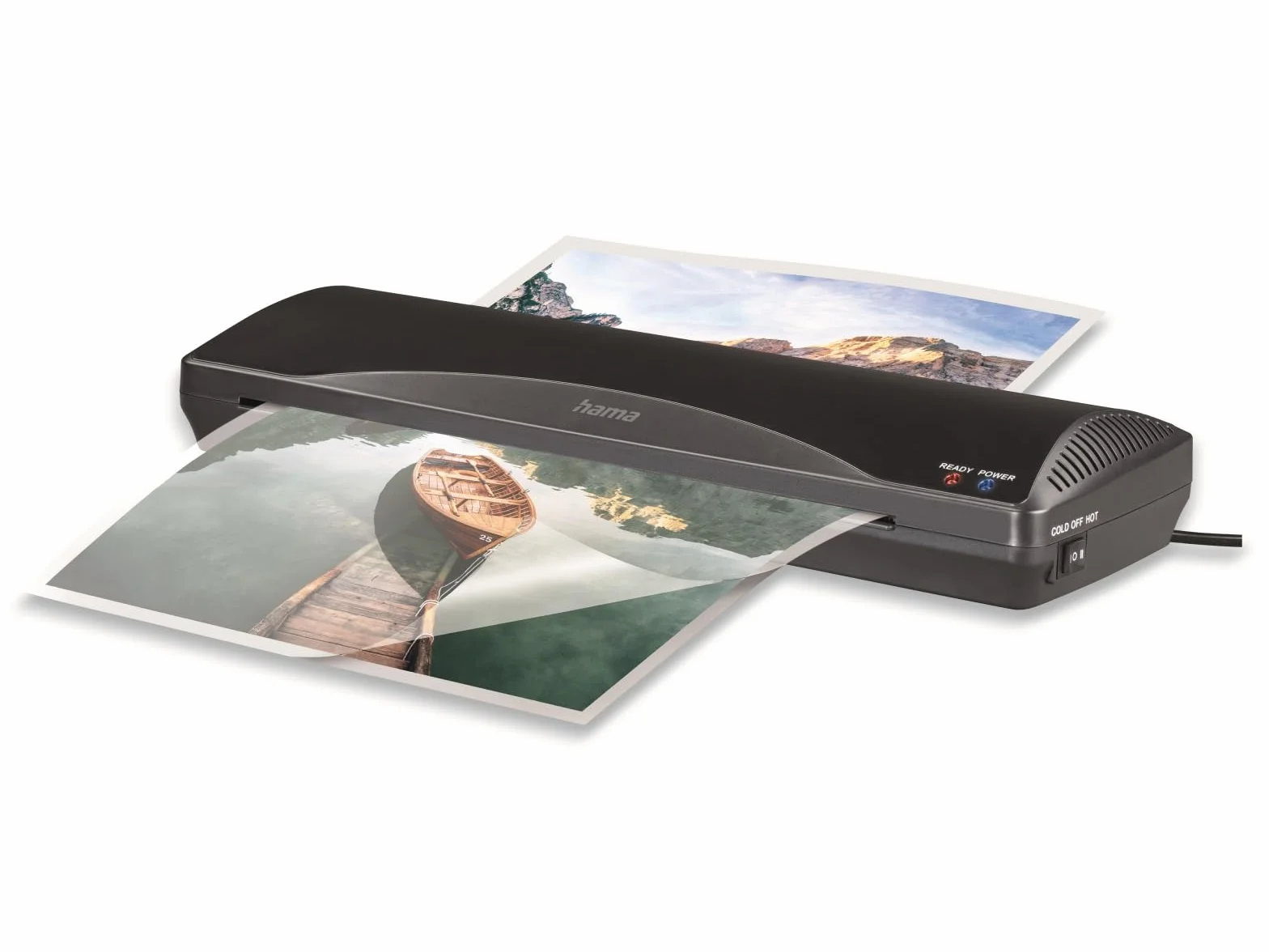 Hama Plastifieuse A3 à Chaud/Froid Kit Laminage 80-125 Microns Noir
