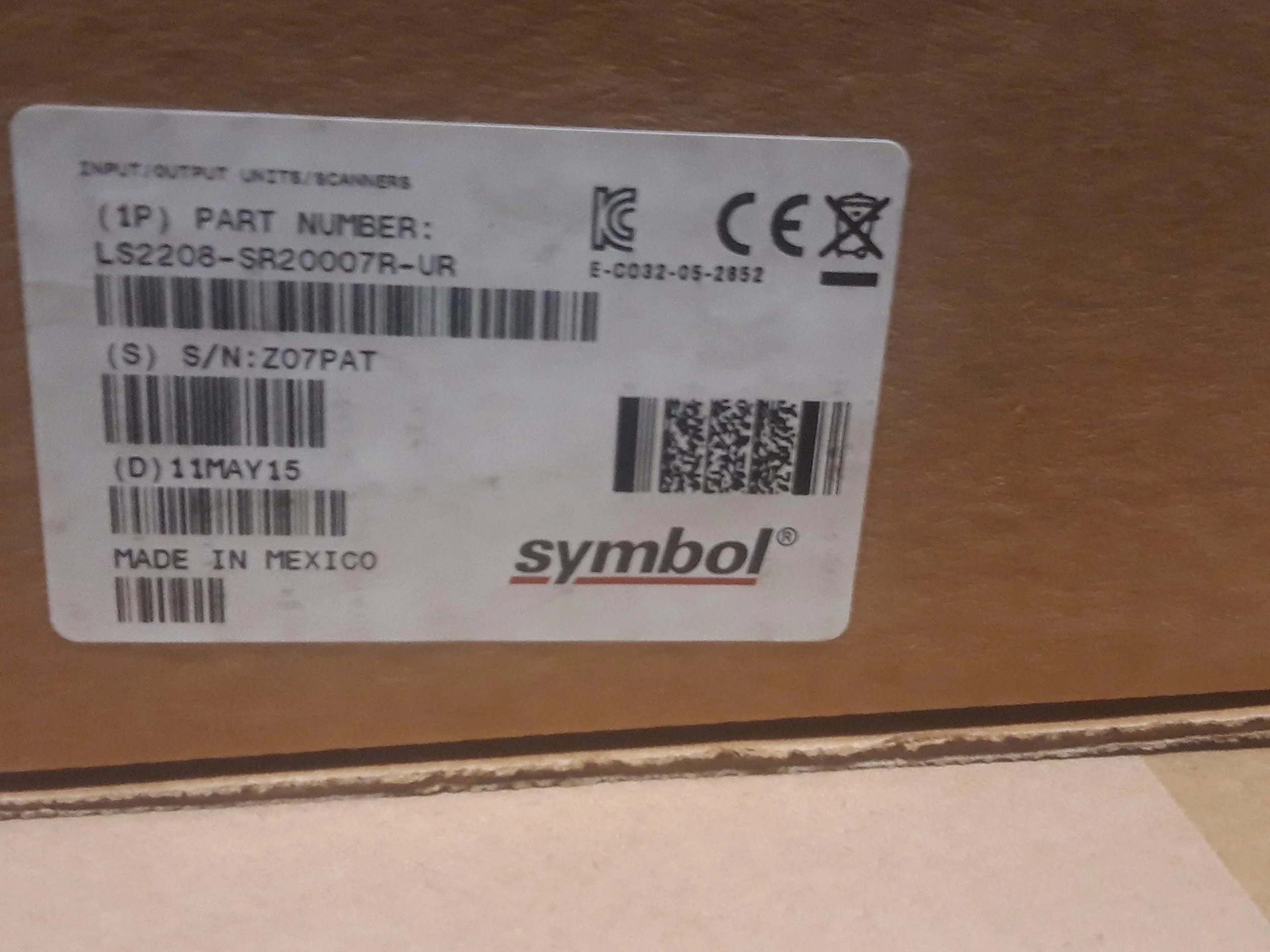Motorola Symbol LS2208 Lecteur laser codes-barres 1D kit USB Anthracite