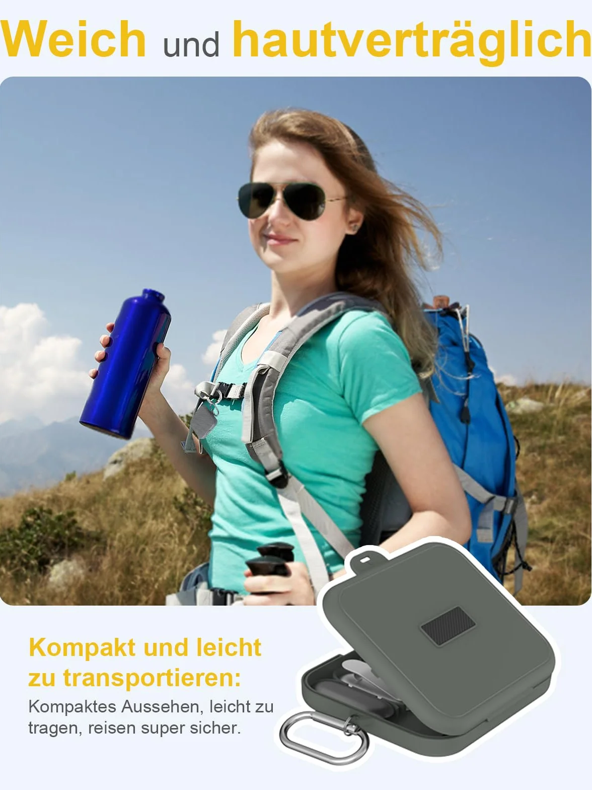 Étui Plaud NotePin S AI Enregistreur vocal Housse silicone résistant chocs rayures Gris