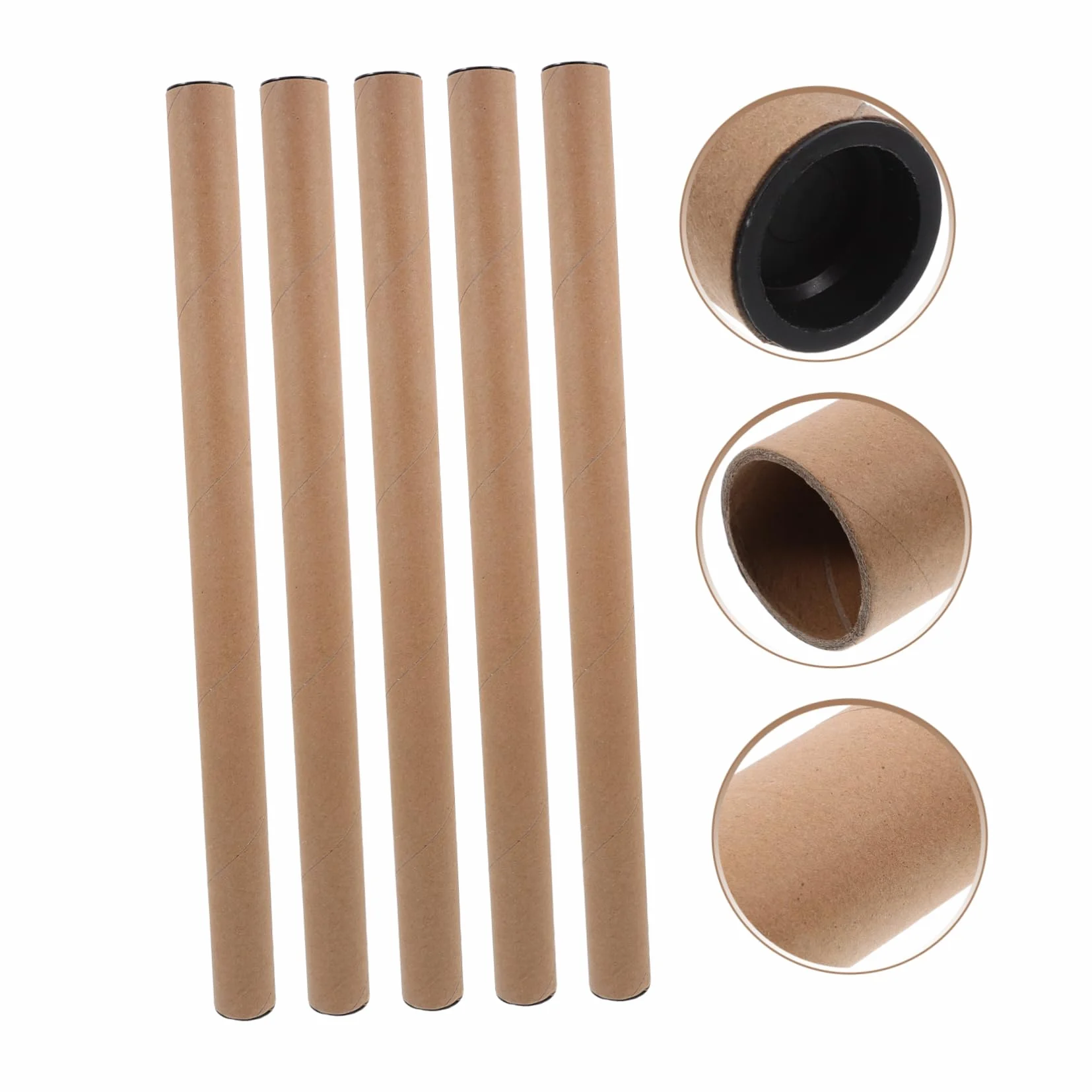 Uonlytech 10 Pièces Tubes Carton Kraft pour Affiches Transport Réutilisables Stockage Envoi Posters