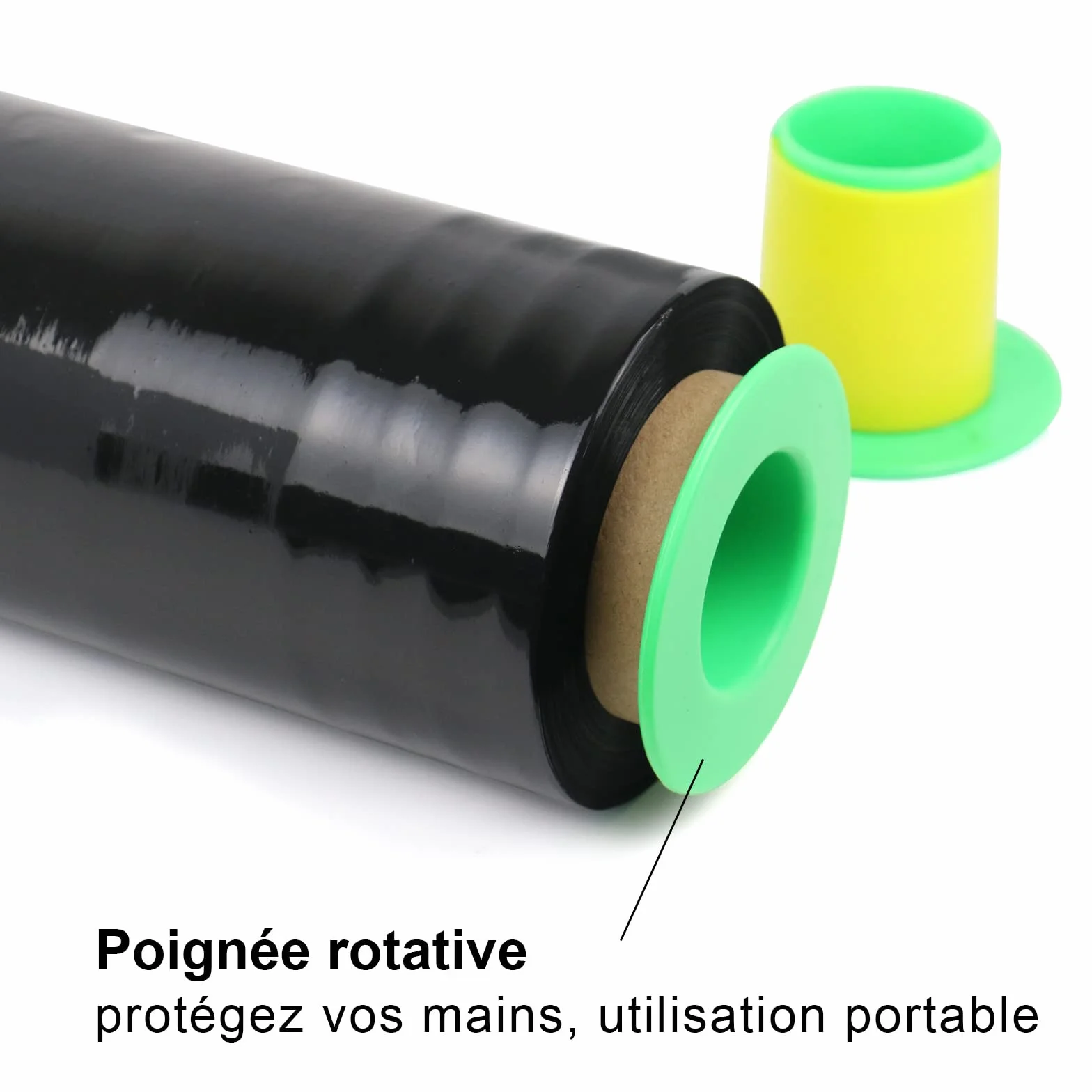 BOMEI PACK Film étirable déménagement 250m x 400mm x 17µm 4 rouleaux avec poignée