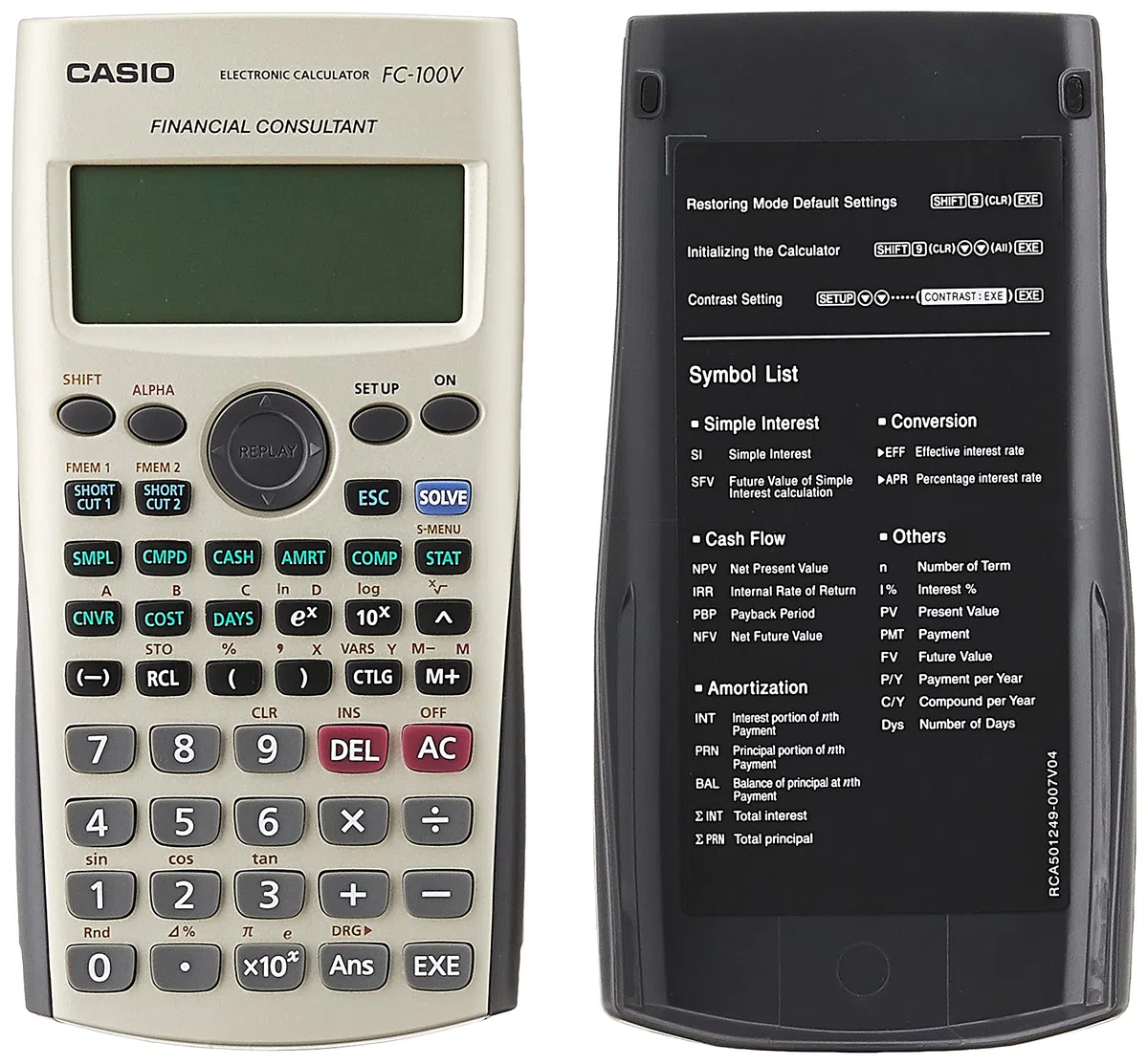 Calculatrice financière Casio FC 100V