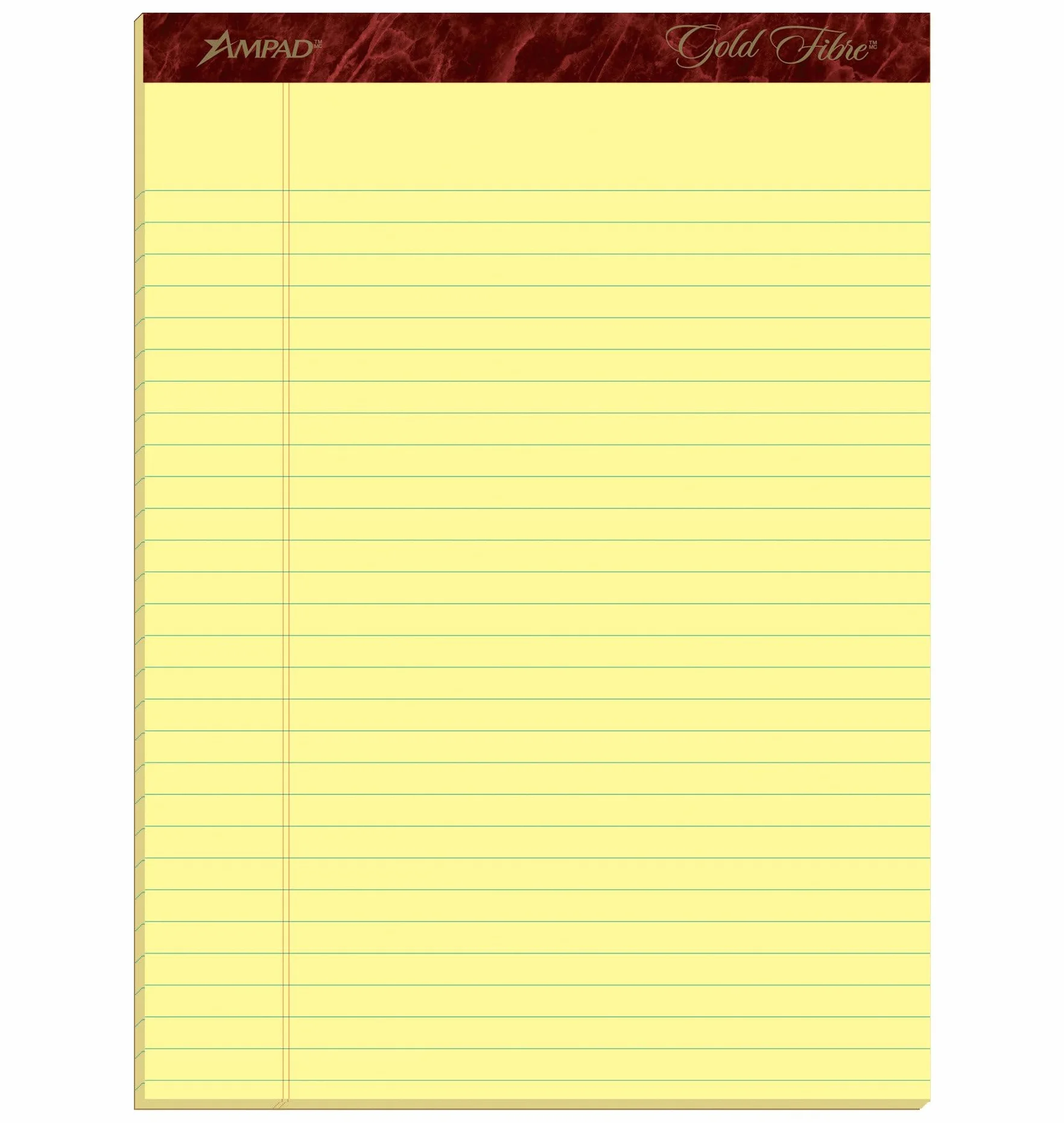 Ampad Esselte Corporation Lot de 4 blocs perforés légal 50 feuilles 21,6 x 29,9 cm canari