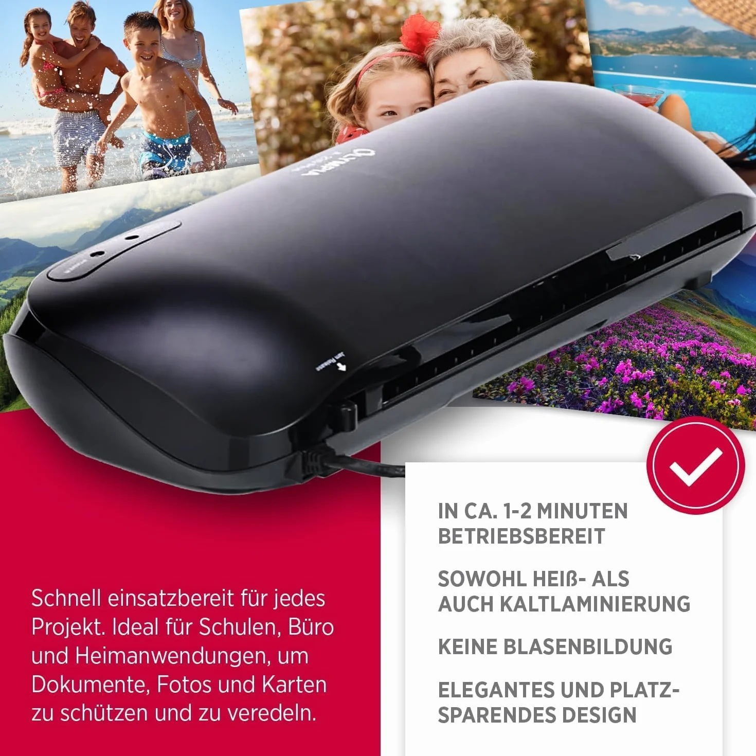 Olympia A 230 Plus Set 4 en 1 Plastifieuse Noir