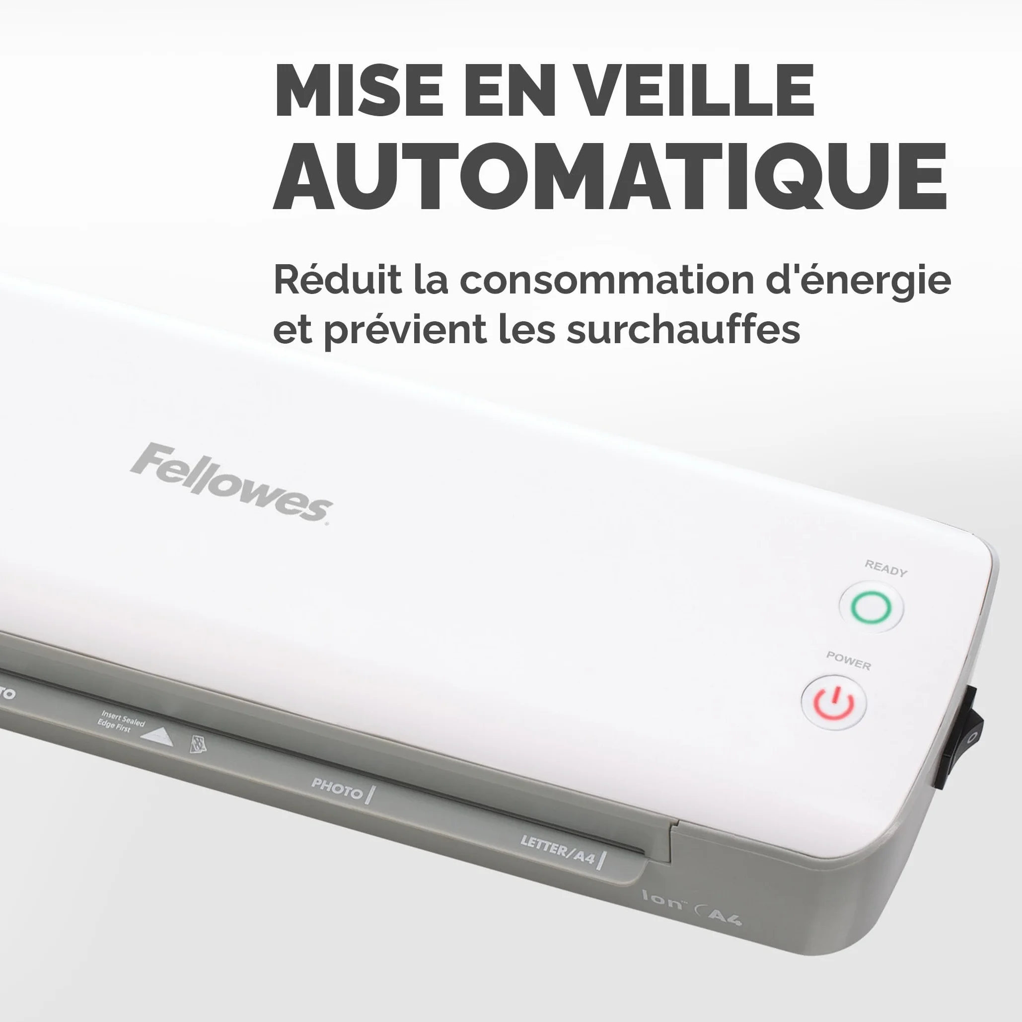 Fellowes Plastifieuse Ion A4 125 microns 30cm/min Blanc Gris