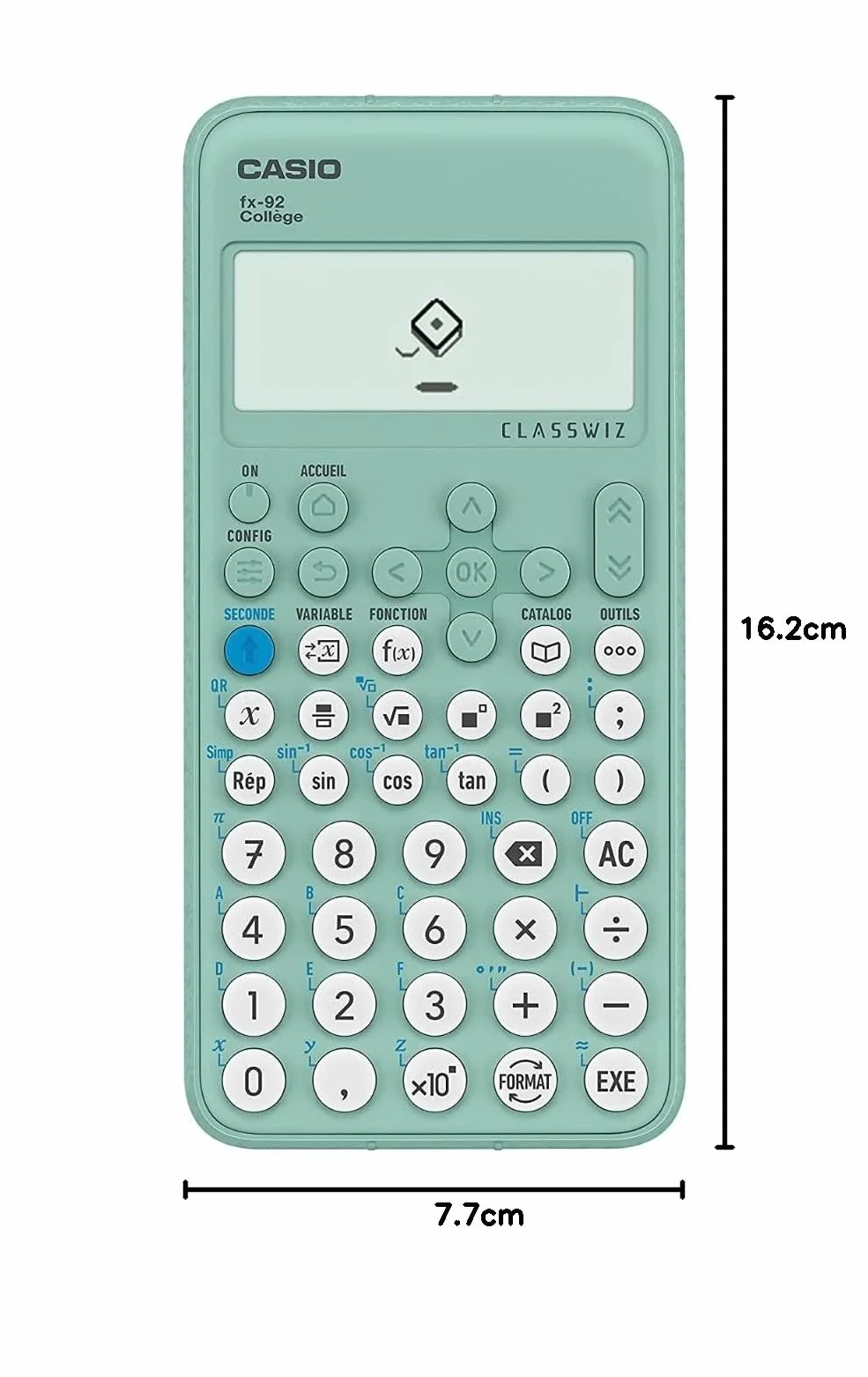Casio fx-92 Collège Calculatrice Scientifique Noir avec Housse de Protection