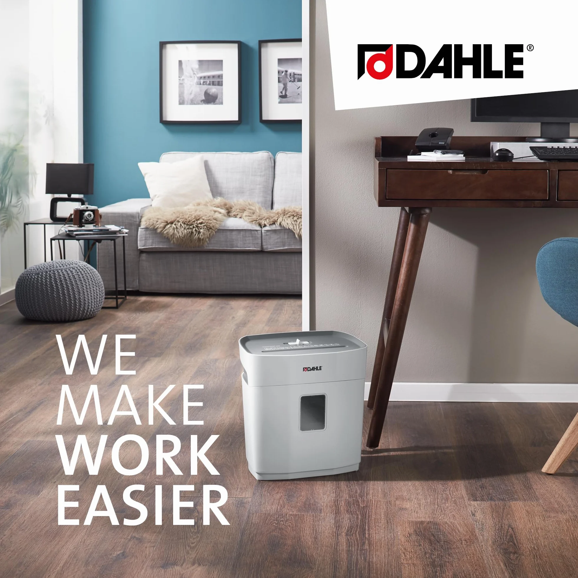 Dahle PaperSafe PS 120 Destructeur de documents 8 feuilles niveau de sécurité P4 coupe croisée sans huile 12 l Gris