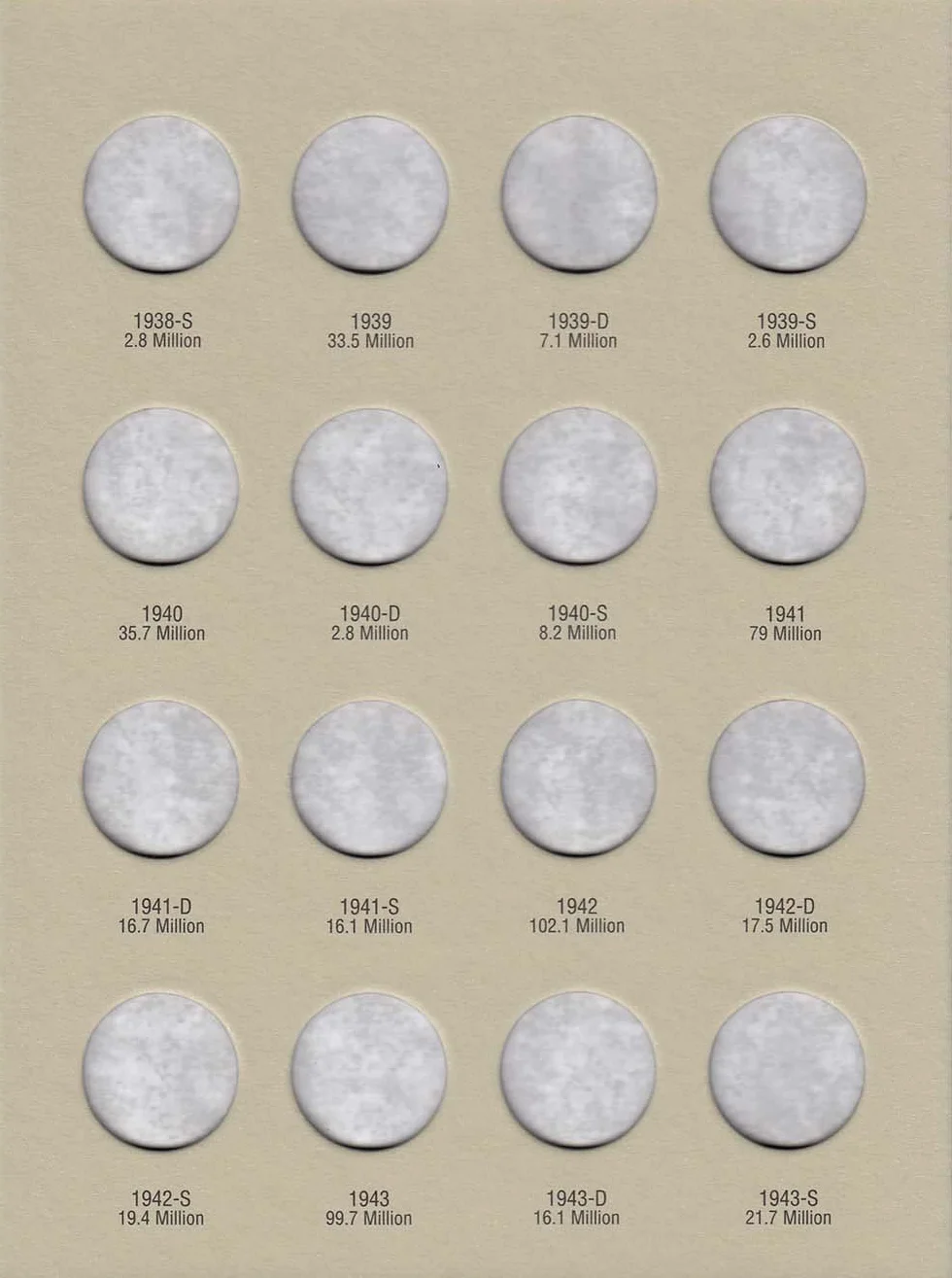H.E. Harris & Co. US Washington Quarter Coin Folder Volume 1 1932-1947