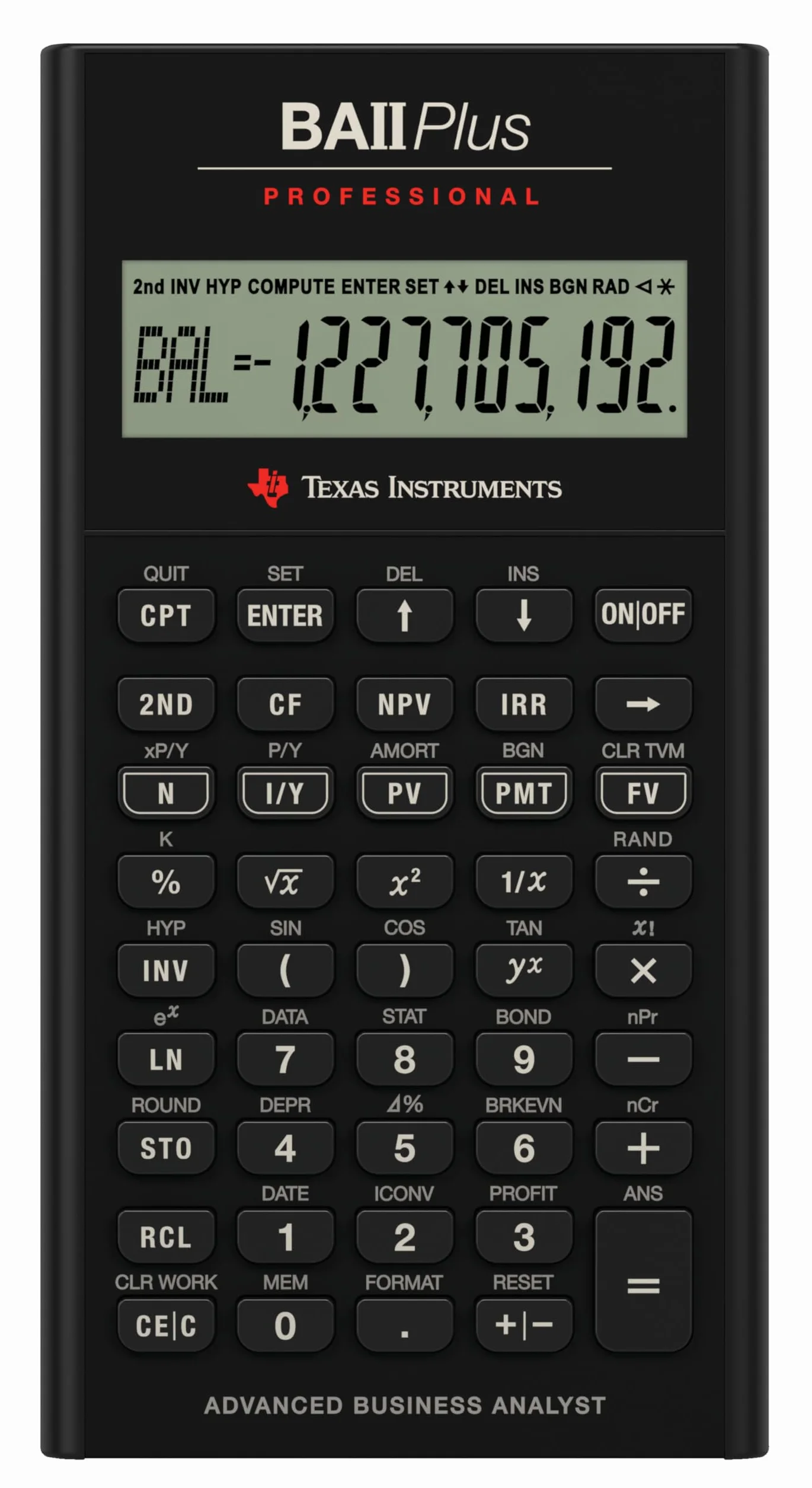 Texas Instruments BA II Plus Professional Calculatrice financière