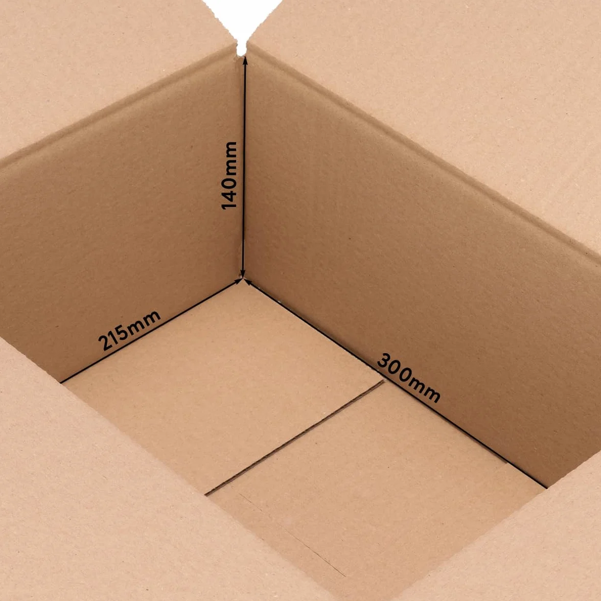 Carton d'expédition simple cannelure 30 x 21,5 x 14 cm format A4 brun - KK 30