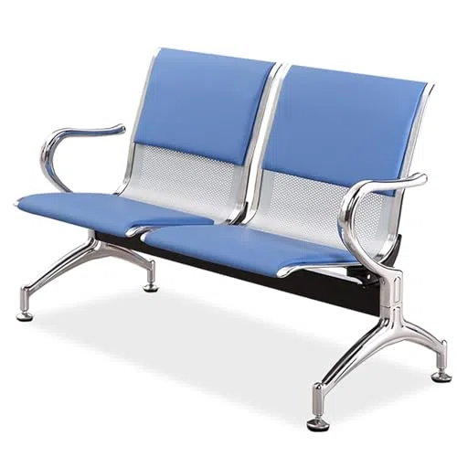 Ensemble de bancs de salle d'attente – Chaises de réception robustes avec accoudoirs et dossier, sièges confortables pour hall d'entrée pour aéroport, hôpital, banque, salon, salon de coiffure, salle
