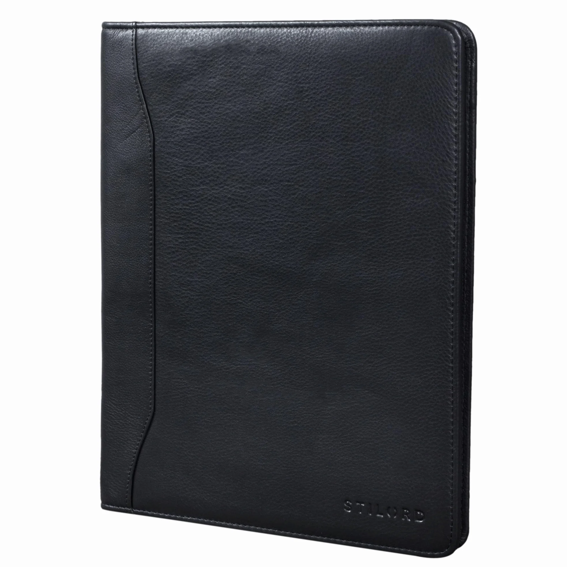 Scott Porte-Documents Cuir Vintage A4 12,2 Pouces Organiseur Fermeture éclair Noir