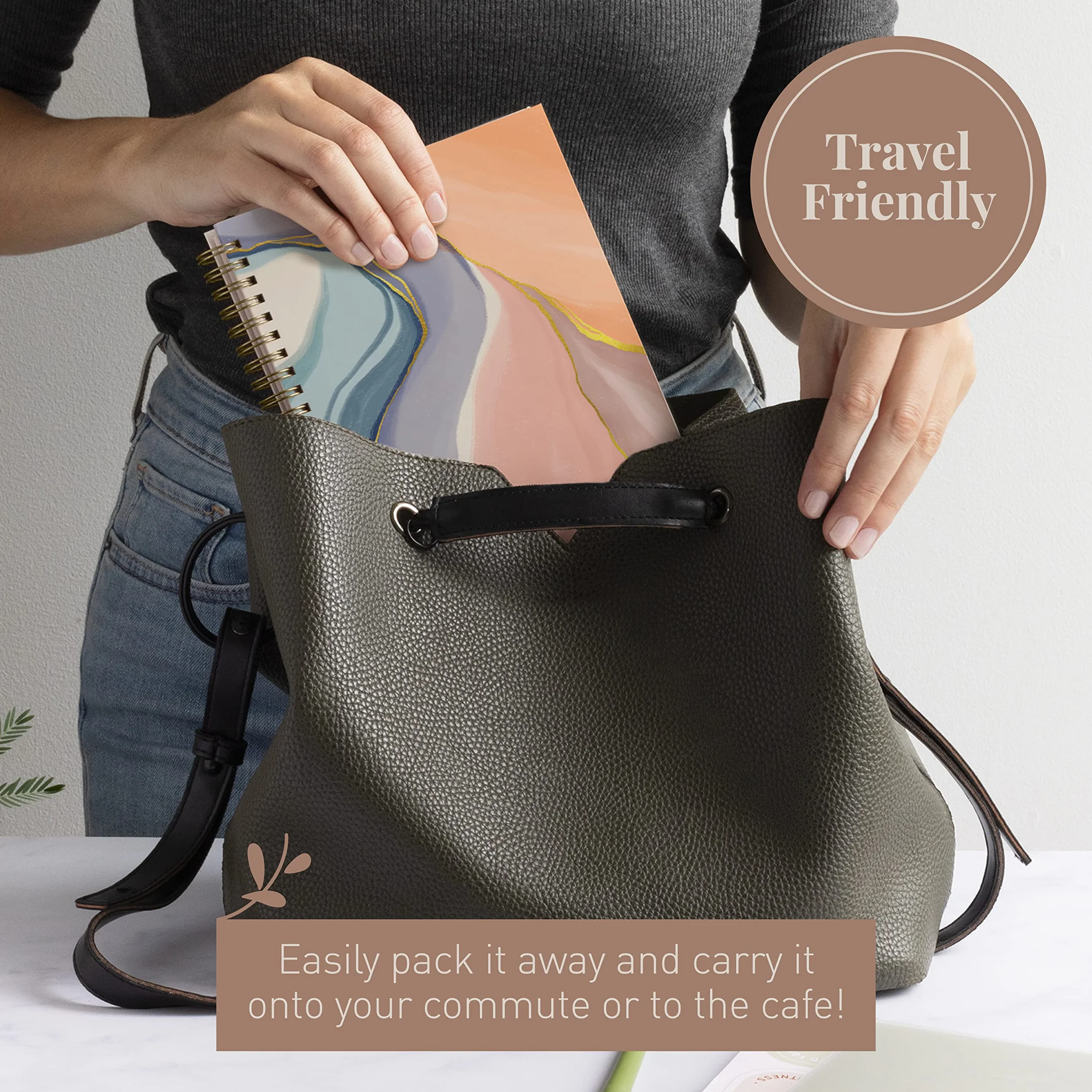 Agenda Pour Femme Daily Planner A5 160 Pages Non Datées Journal Fitness Planification Repas 20 cm x 15 cm