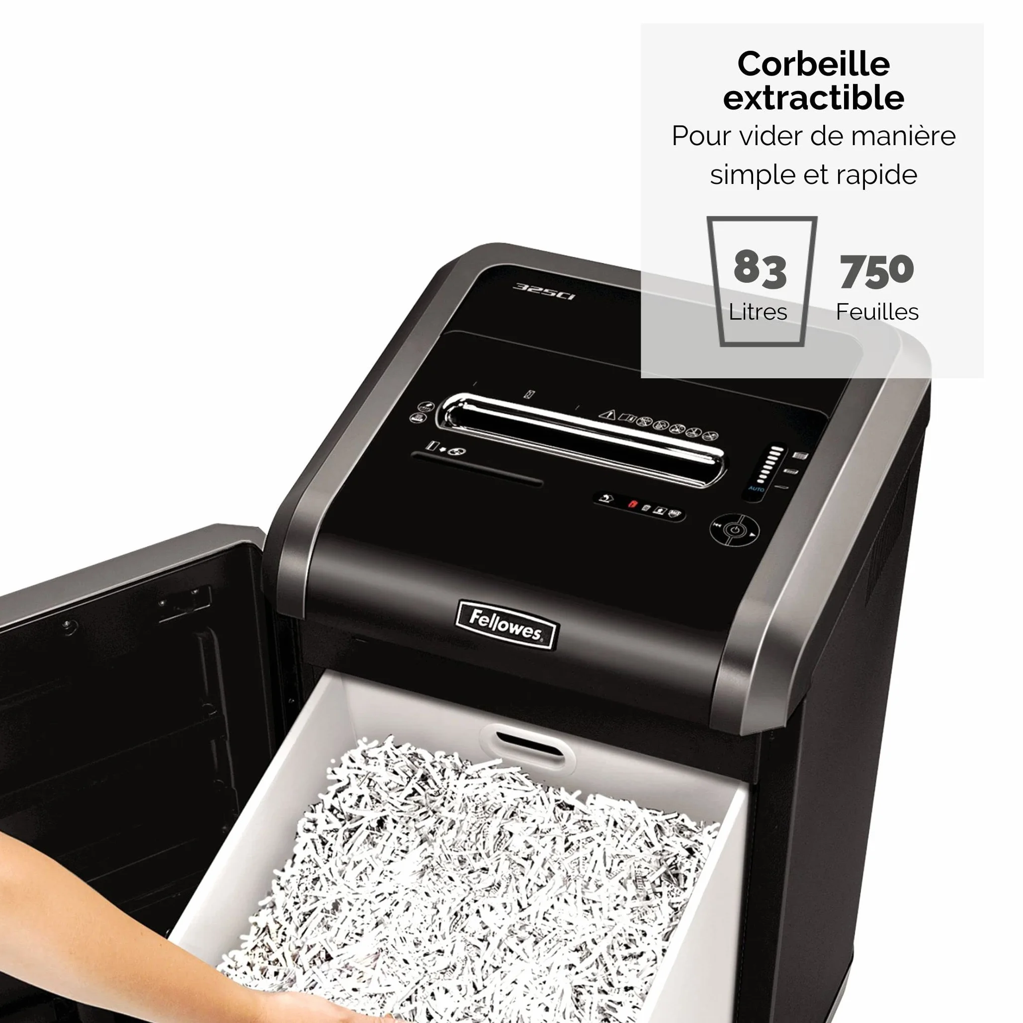 Fellowes Powershred 325Ci Destructeur de document Coupe croisée 22-24 feuilles Noir