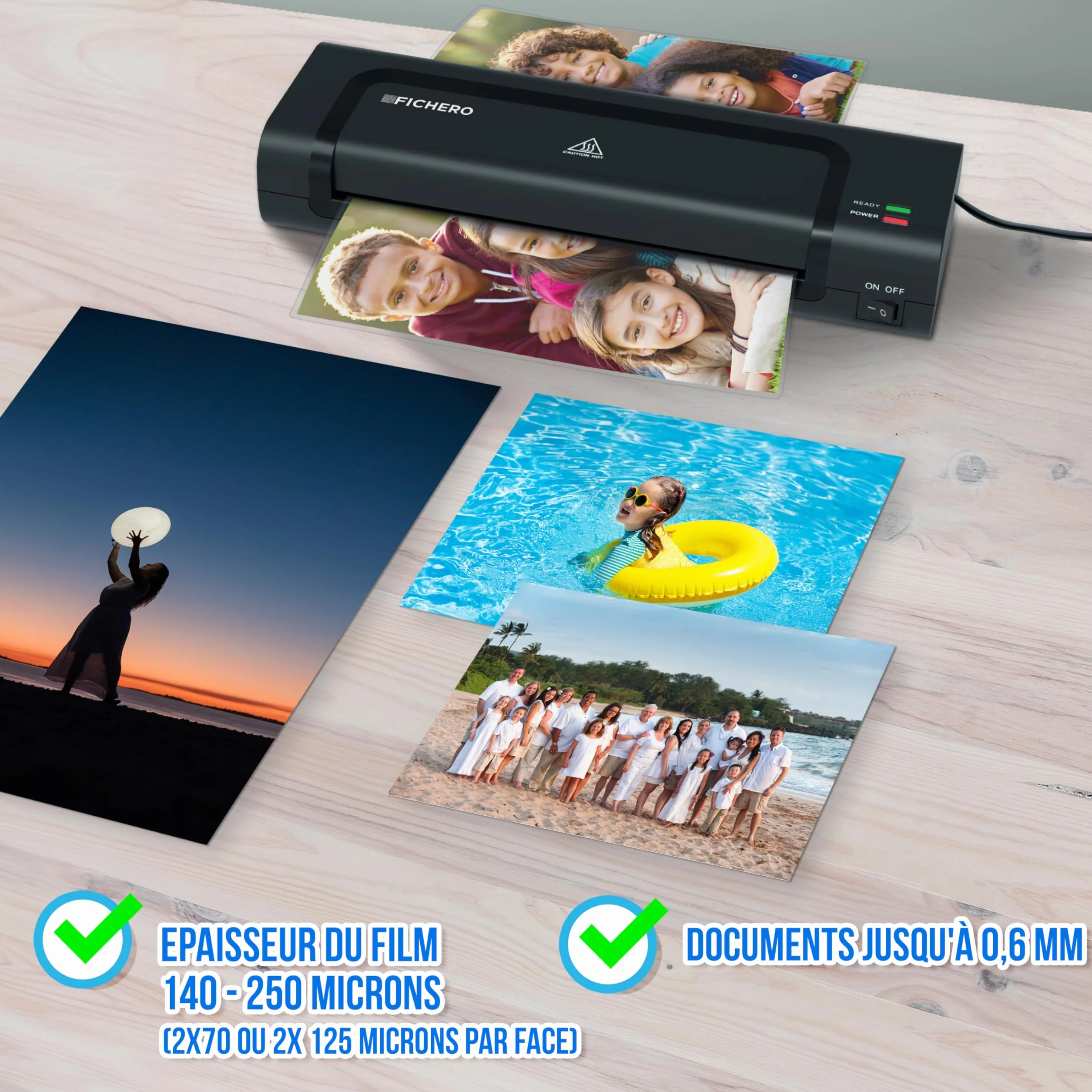 Silvergear Plastifieuse A4 A5 A6 Rapide avec 5 Films de Plastification pour Maison Bureau Ecole