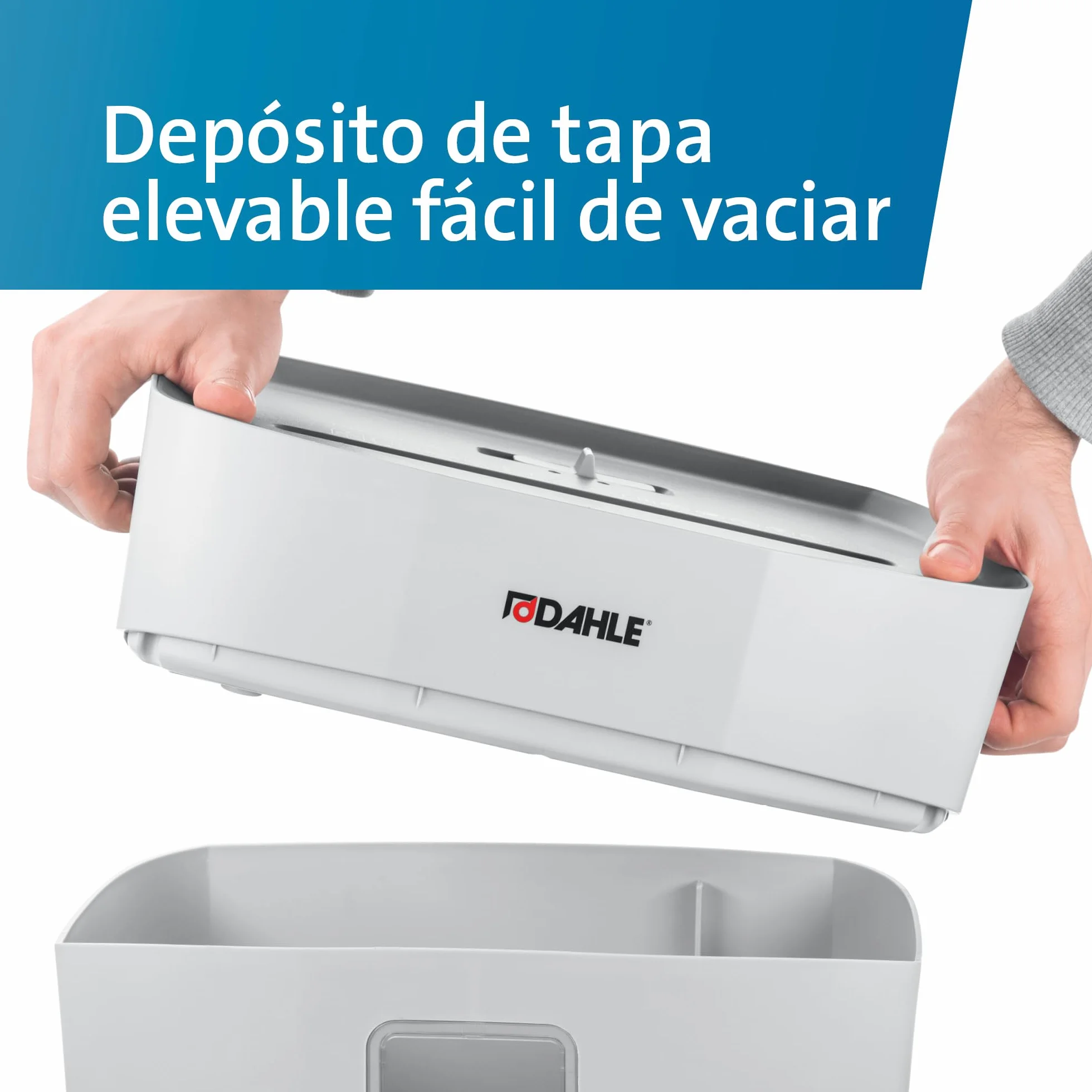 Dahle PaperSafe PS 120 Destructeur de documents 8 feuilles niveau de sécurité P4 coupe croisée sans huile 12 l Gris