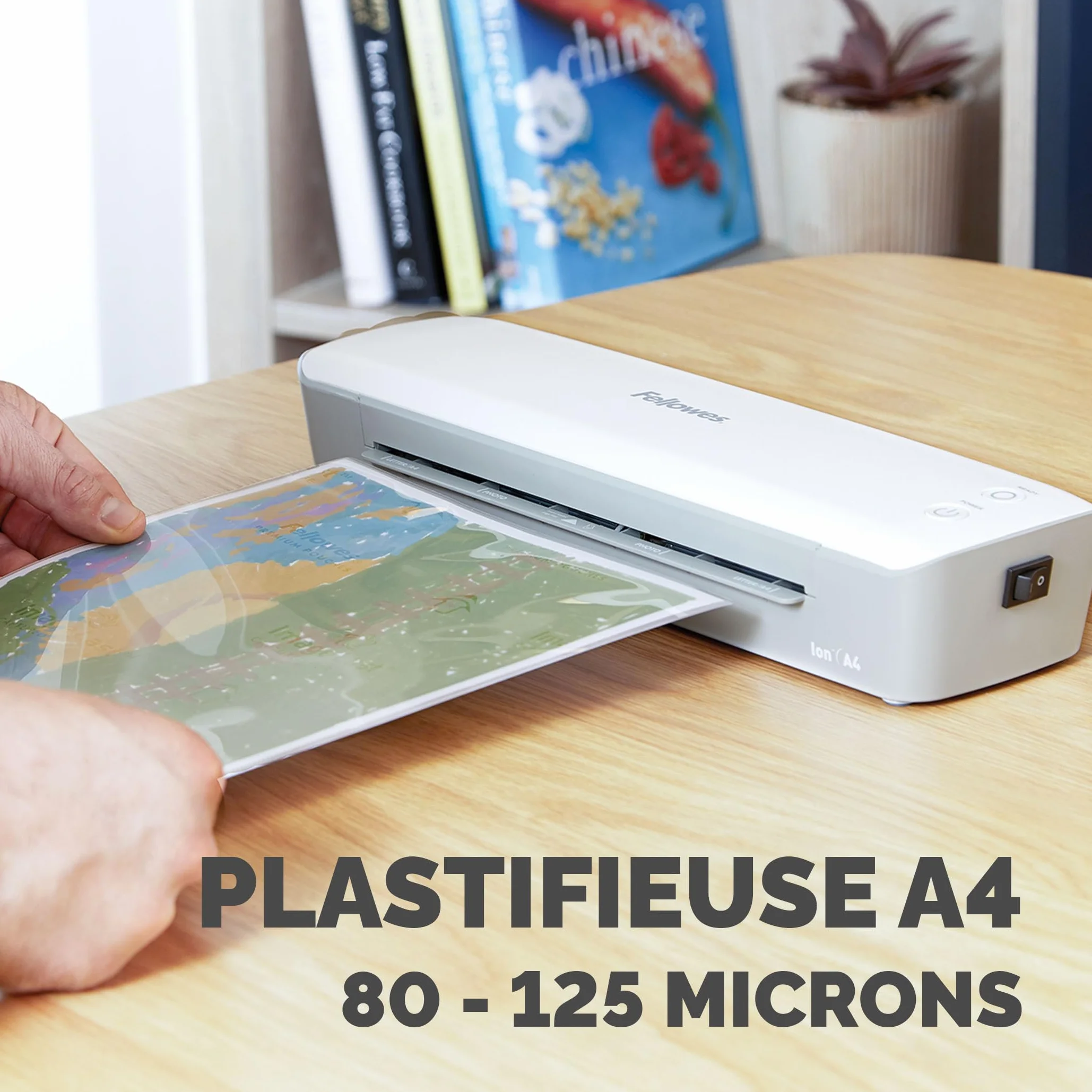 Fellowes Plastifieuse Ion A4 125 microns 30cm/min Blanc Gris