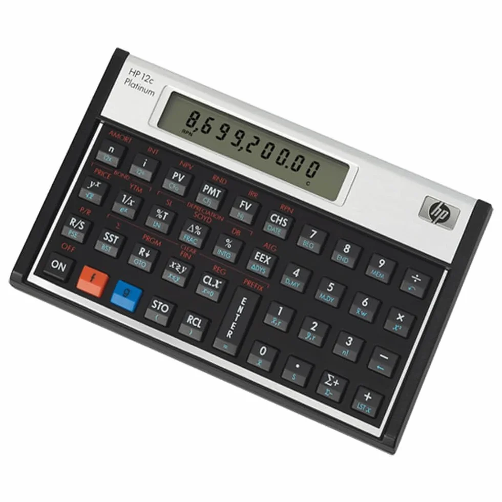 Hewlett Packard HP 12c Calculatrice financière Platine