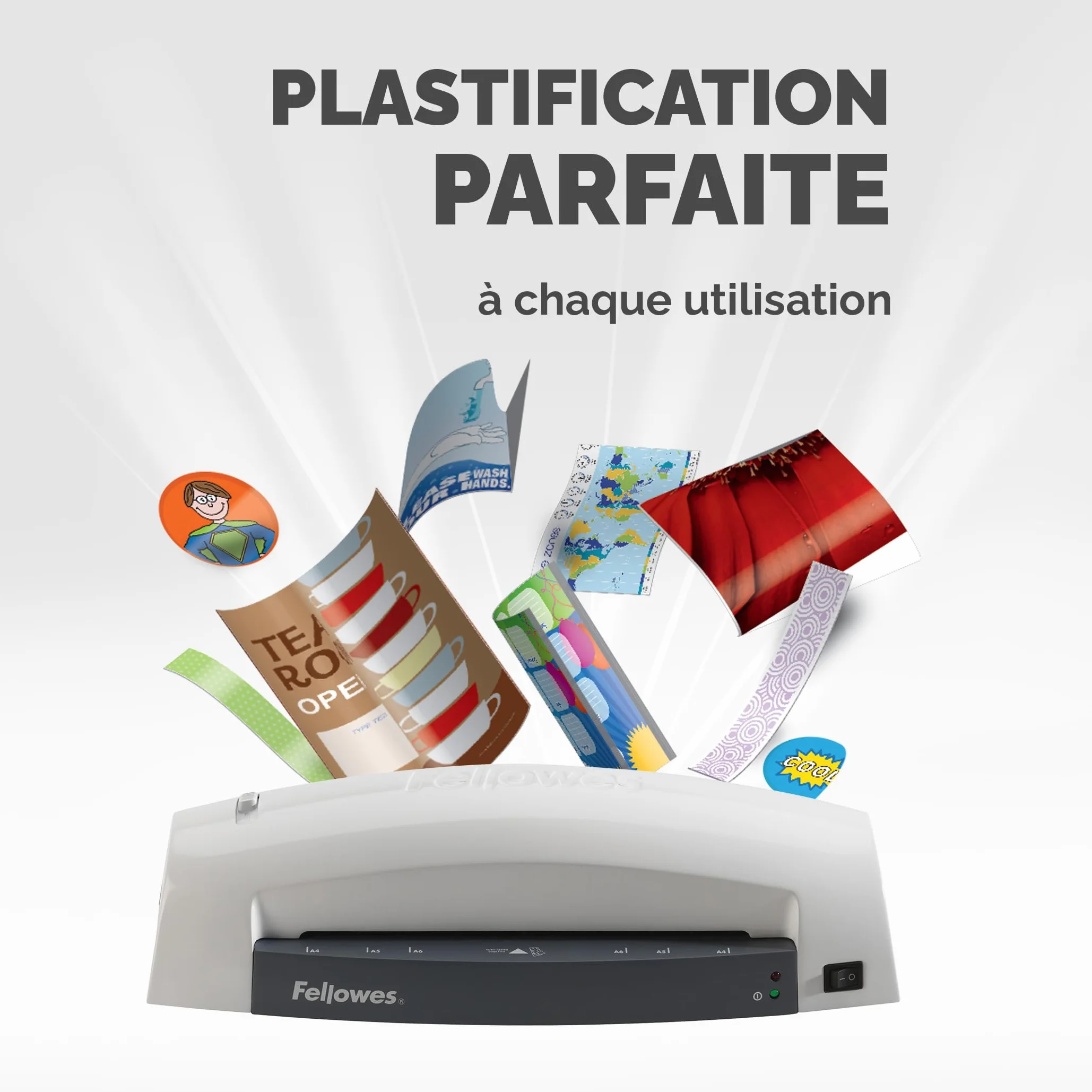 Fellowes Plastifieuse Lunar A4 30cm/min 80-125 microns gris/blanc