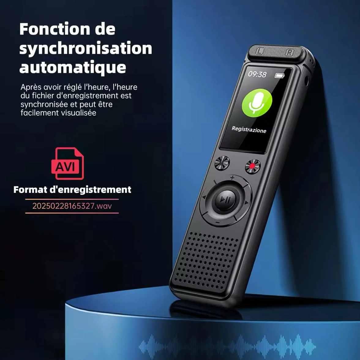 Micro Espion Enregistreur Vocal, Mini Dictaphone USB, Appareil d'Écoute Espion