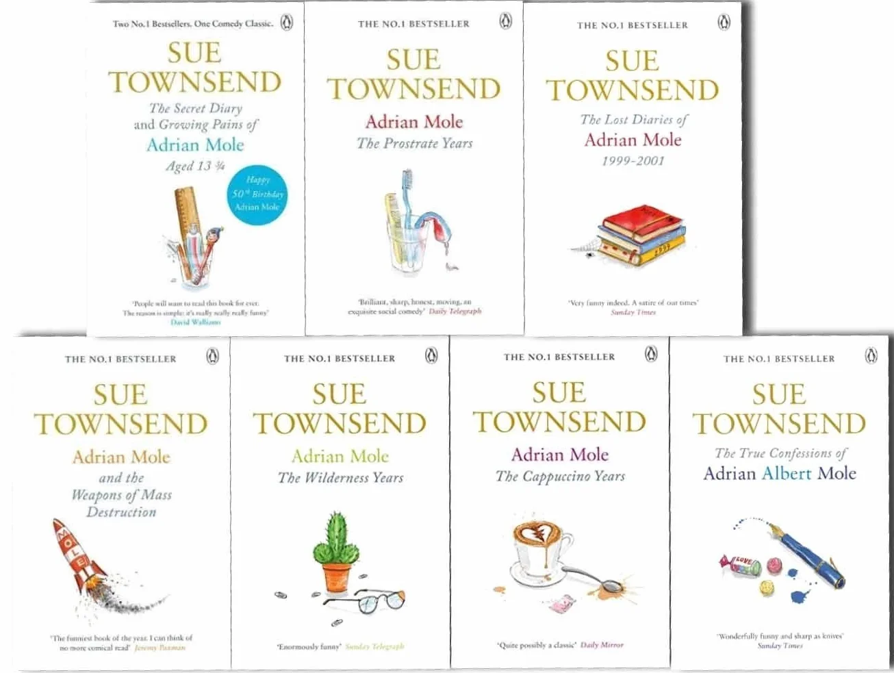 Adrian Mole Pack 7 Books Collection